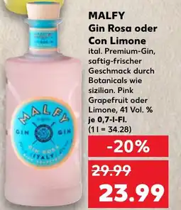 Kaufland DE MALFY Gin Rosa oder Con Limone tilbud