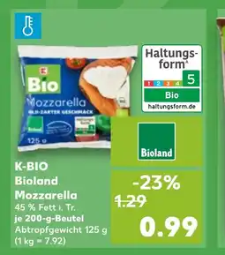 Kaufland DE K-BIO Bioland Mozzarella tilbud