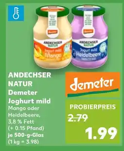 Kaufland DE ANDECHSER NATUR Demeter Joghurt mild tilbud