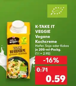 Kaufland DE K-TAKE IT VEGGIE Vegane Kochcreme tilbud