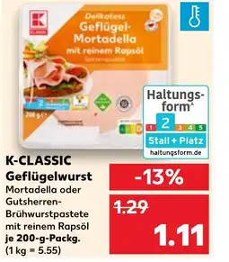 Kaufland DE K-CLASSIC Geflügelwurst tilbud