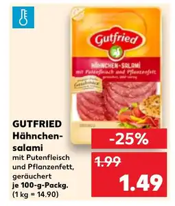 Kaufland DE GUTFRIED Hähnchen- salami tilbud