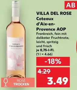 Kaufland DE VILLA DEL ROSE Coteaux d'Aix-en- Provence AOP tilbud