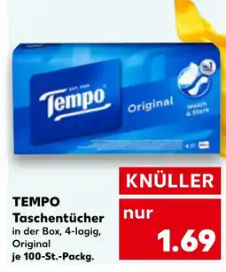 Kaufland DE TEMPO Taschentücher tilbud
