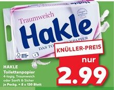 Kaufland DE HAKLE Toilettenpapier tilbud