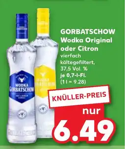 Kaufland DE CORBATSCHOW Wodka Original oder Citron tilbud