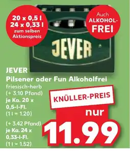 Kaufland DE JEVER Pilsener oder Fun Alkoholfrei tilbud