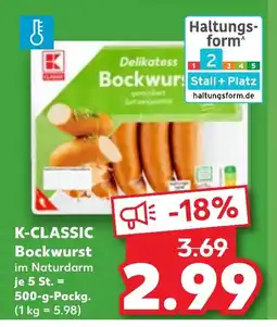 Kaufland DE K-CLASSIC Bockwurst tilbud