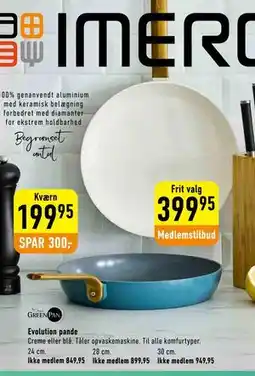 Imerco Evolution pande, Medlemspris tilbud