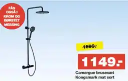 Bauhaus Camargue brusesæt Kongsmark mat sort tilbud