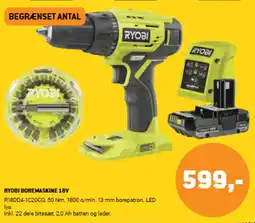 XL-BYG Ryobi boremaskine 18v tilbud