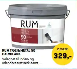 XL-BYG Rum træ & metal 50 halvblank tilbud