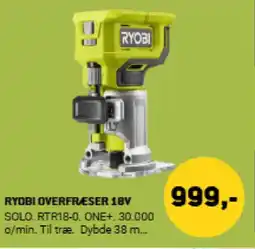 XL-BYG Ryobi overfræser 18v tilbud