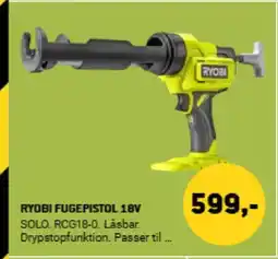XL-BYG Ryobi fugepistol 18v tilbud