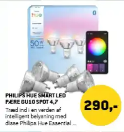 XL-BYG Philips hue smart led pære gu10 spot 4,7 tilbud
