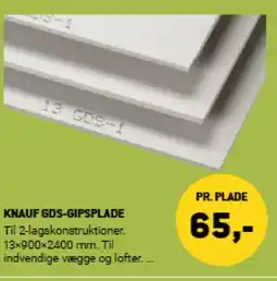 XL-BYG Knauf gds-gipsplade tilbud