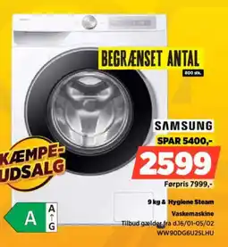 Power Samsung & hygiene steam vaskemaskine tilbud