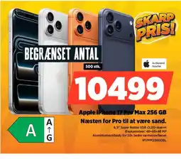 Power Apple iPhone 17 Pro Max 256 GB Næsten for Pro til at være sand. tilbud