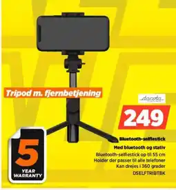 Power Bluetooth-selfiestick Med bluetooth og stativ tilbud