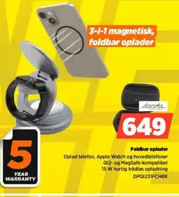 Power Foldbar oplader tilbud