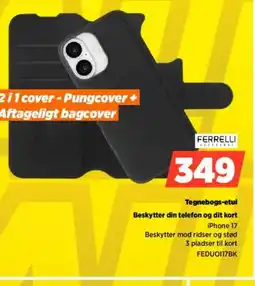 Power Ferrelli tegnebogs-etui beskytter din telefon og dit kort tilbud