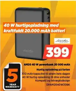 Power Am20.40 w powerbank 20 000 mah tilbud