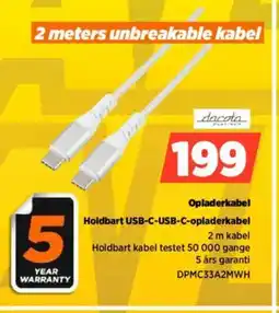 Power Opladerkabel holdbart usb-c-usb-c-opladerkabel tilbud