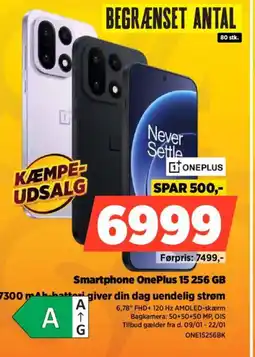 Power Oneplus smartphone oneplus 15 256 gb giver din dag uendelig strøm tilbud