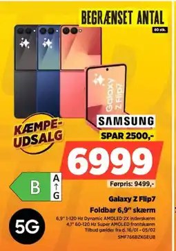 Power Samsung galaxy z flip7 foldbar 6,9" skærm tilbud