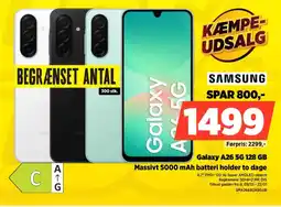 Power Samsung Galaxy A26 5G 128 GB Massivt 5000 mAh batteri holder to dage tilbud