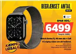 Power Watch Series 11, 46 mm alu + Cell Få vigtig viden om dit helbred. tilbud