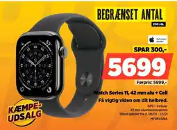 Power Watch Series 11, 42 mm alu + Cell Få vigtig viden om dit helbred. SPAR 300,- tilbud