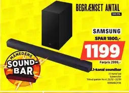 Power Samsung 2.1-kanal lyd subwoofer tilbud