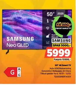 Power Samsung 50" 4k smart tv tilbud
