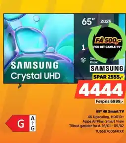 Power Samsung 65" 4k smart tv tilbud