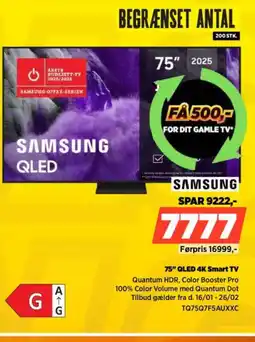 Power Samsung 75" qled 4k smart tv tilbud