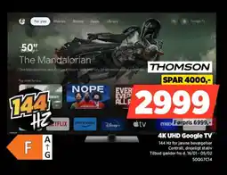 Power Thomson 4k uhd google tv tilbud