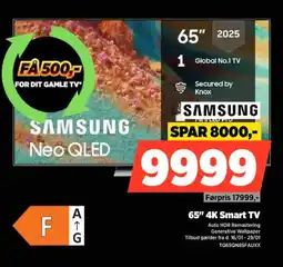 Power Samsung 65" 4k smart tv tilbud