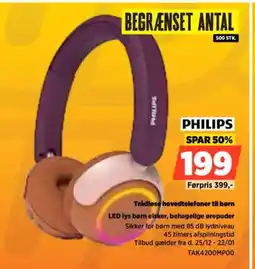 Power Trådløse hovedtelefoner til børn LED lys børn elsker, behagelige ørepuder tilbud