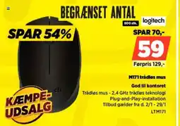 Power Logitech m171 trådløs mus god til kontoret tilbud