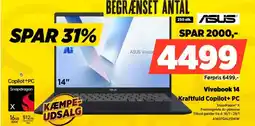Power ASUS Vivobook 14 Kraftfuld Copilot+ PC tilbud