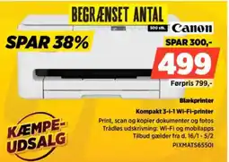 Power Canon Blækprinter Kompakt 3-i-1 Wi-Fi-printer tilbud
