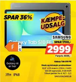 Power Samsung galaxy tab s10 fe slank og letvægts problemløser tilbud