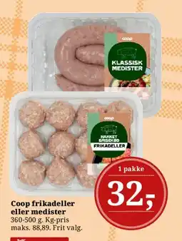 Dagli'Brugsen Frikadeller eller medister tilbud