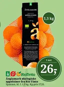 Dagli'Brugsen Änglamark økologiske appelsiner tilbud