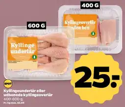 Netto Kyllingeunderlår eller ubenede kyllingeoverlår tilbud