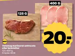 Netto Marineret entrecote eller koteletter tilbud