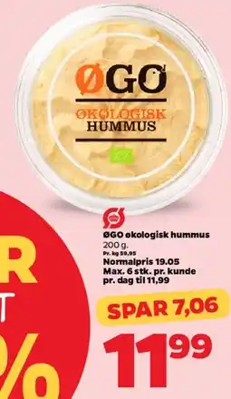 Netto ØGO økologisk hummus tilbud