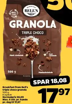 Netto Granola Triple Choco tilbud