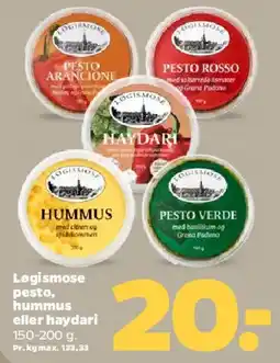 Netto Løgismose pesto / hummus / haydari tilbud